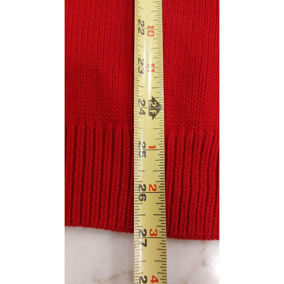 Chaps Mens Red Long Sleeve Original Classic-Fit Crewneck Solid Sweater Large - Picture 5 of 6